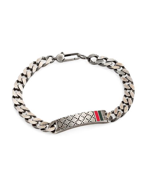 gucci men's silver bracelet|men gucci bracelet for sale.